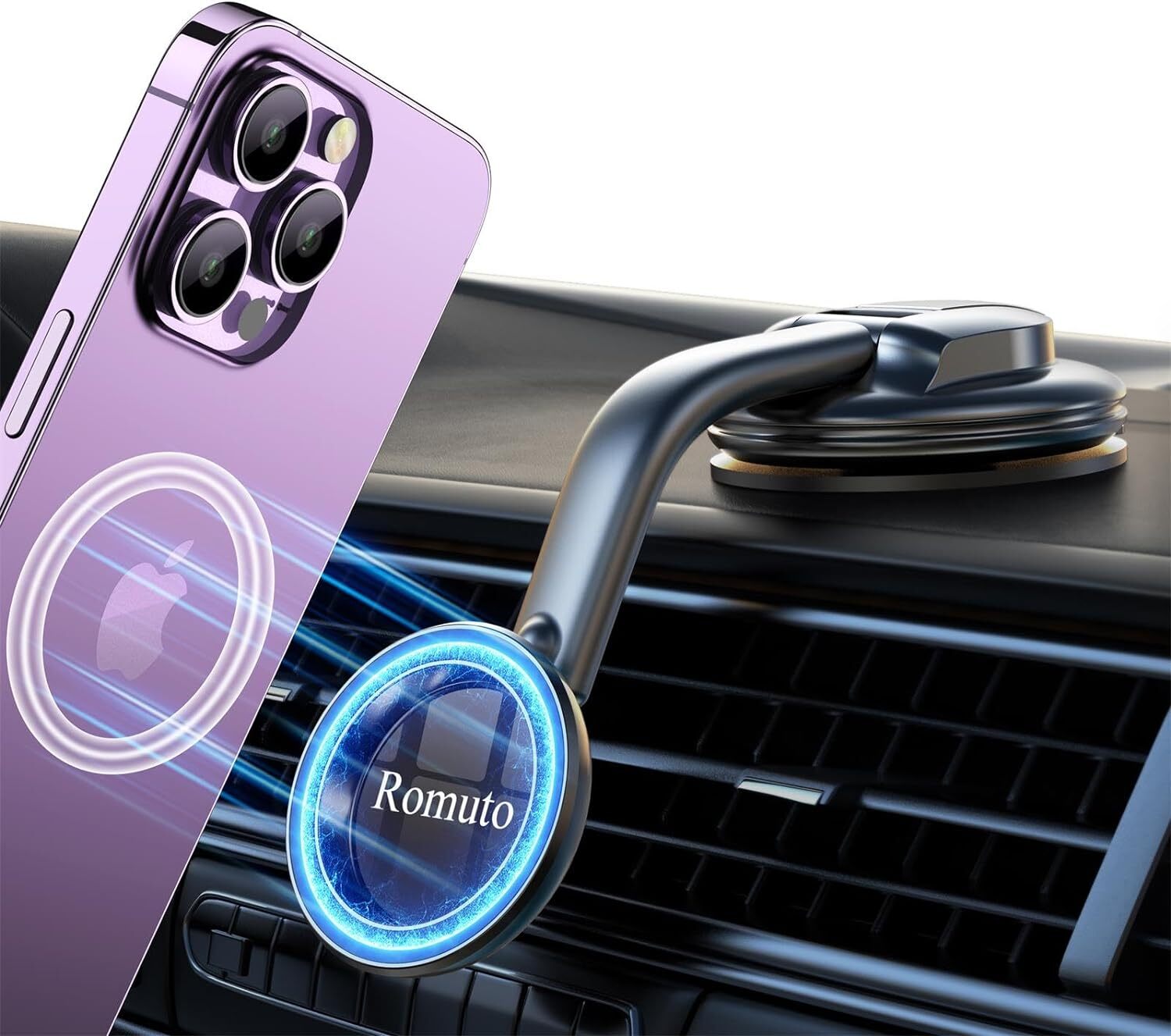 For iPhone Car Mount Strong Magnets Magnetic Phone Holder for Car Dashboard