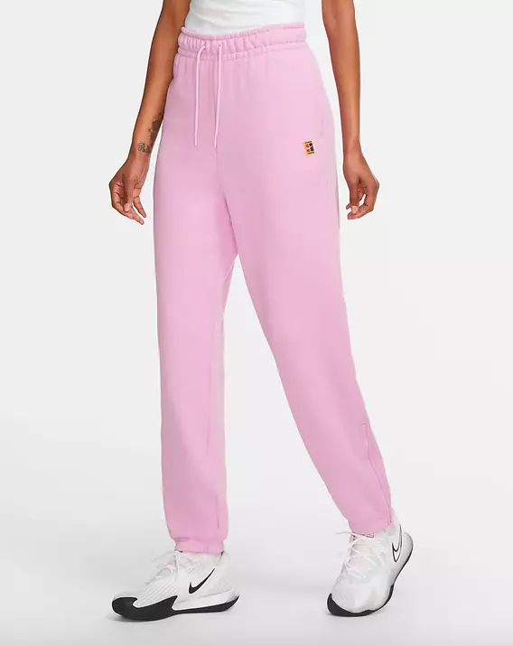 Nike Court Womens Tennis Pants Beyond Pink Fleece Sweatpants