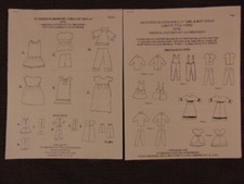 NG Creations TWO Doll Clothing Sewing Patterns fit vintage 6" Tutti Todd Dolls
