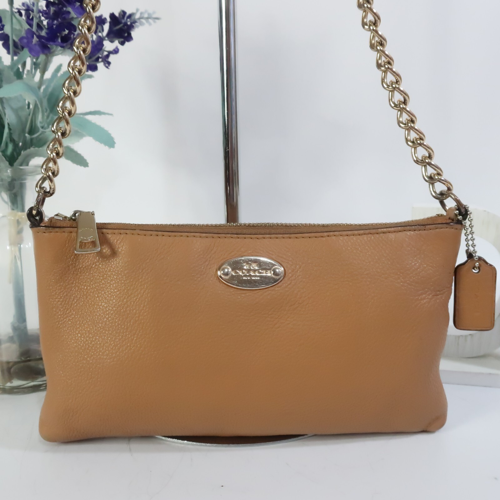 COACH "Quinn" Bag Small Crossbody Messenger F52709 Tan Leather RRP 165