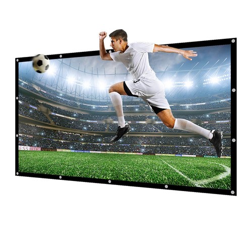 Projector Screen Large 250 Inches 169 Wall Mounted Canvas HD