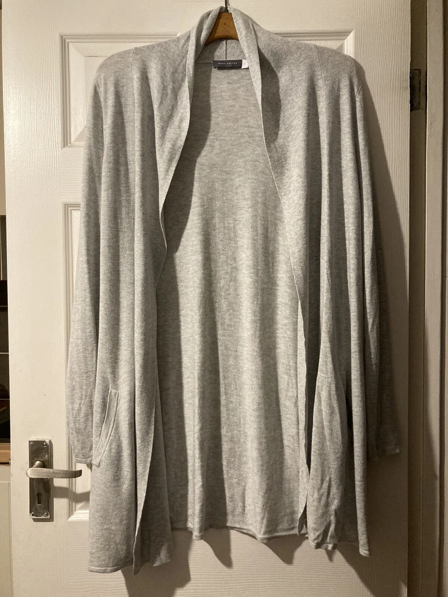 Mint Velvet Grey Long Cardigan UK Size 14 No Belt eBay