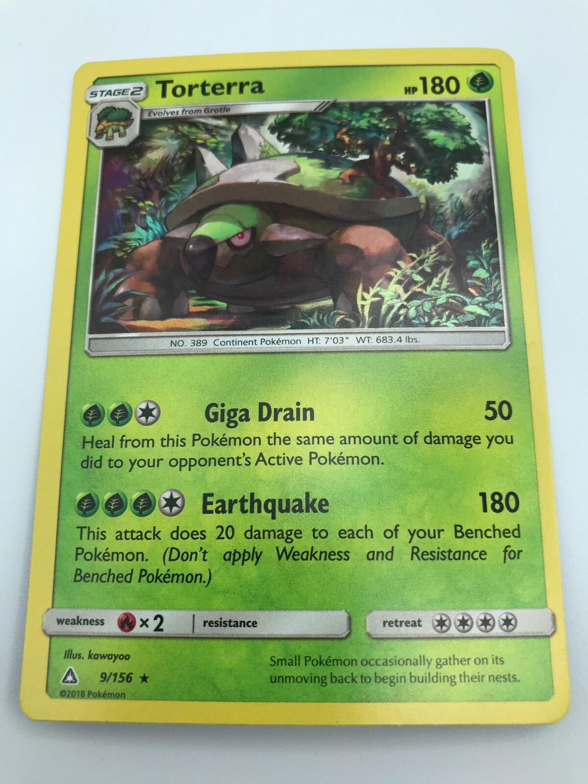 Torterra 9/156 HOLO RARE Pokemon SM Ultra Prism NM 2018 | eBay