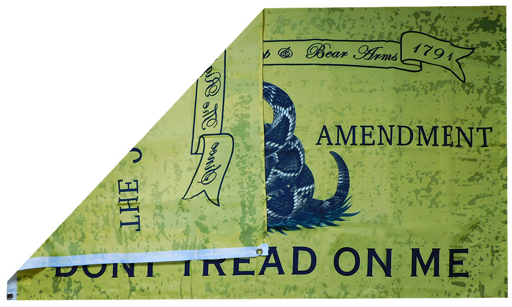 3x5 Dont Tread On Me Trump 2024 Bandiera 2° Emendamento Pistole Protette God Guts Bandiere - Foto 9