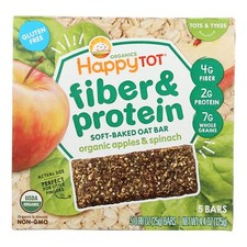 Happy Tot Organic Oat Apple Spinach Bar 4.4oz Pack of 6