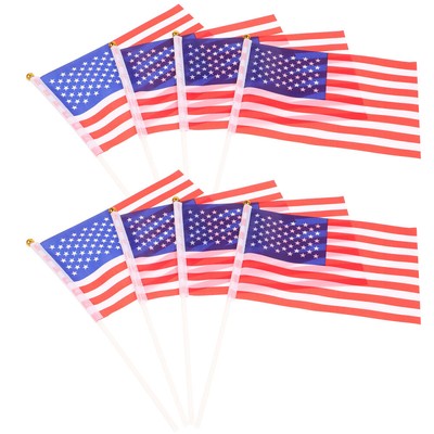  20 Pcs Handheld-US-Flagge Handgehaltenes Kleines Banner Uns Desktop-Flag