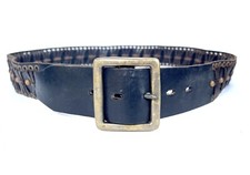 HTC Hollywood Trading Black Brown Belt Threaded Design Sz 35 M Removable Buckle