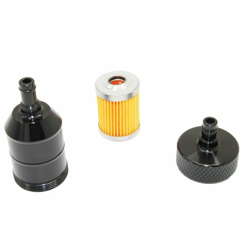 ALUMINUM FUEL FILTER 1/4" 5/16" FITS KAWASAKI GAS PETROL REUSABLE FILTER - Image 2 of 4