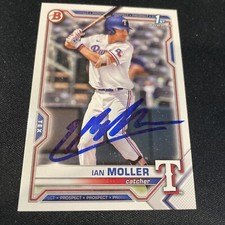 Texas Rangers Ian Moller Signed Auto 2021 Bowman Draft 1st BD-42
