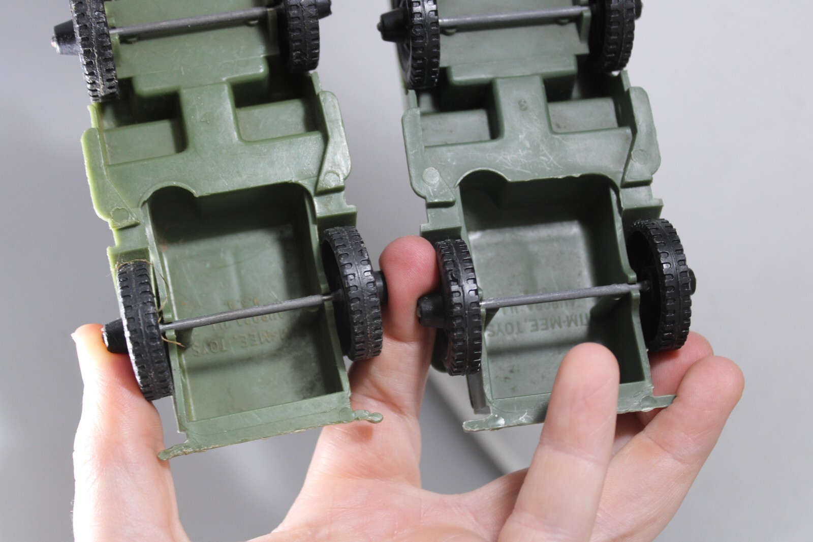 Vintage Plastic Army Toy Jeep Made In USA TIM-MEE Toys Lot Cars