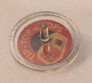 Vtg Tip-Top Bread Spinning Top - 1948 Made In USA - Advertisement Toy New York