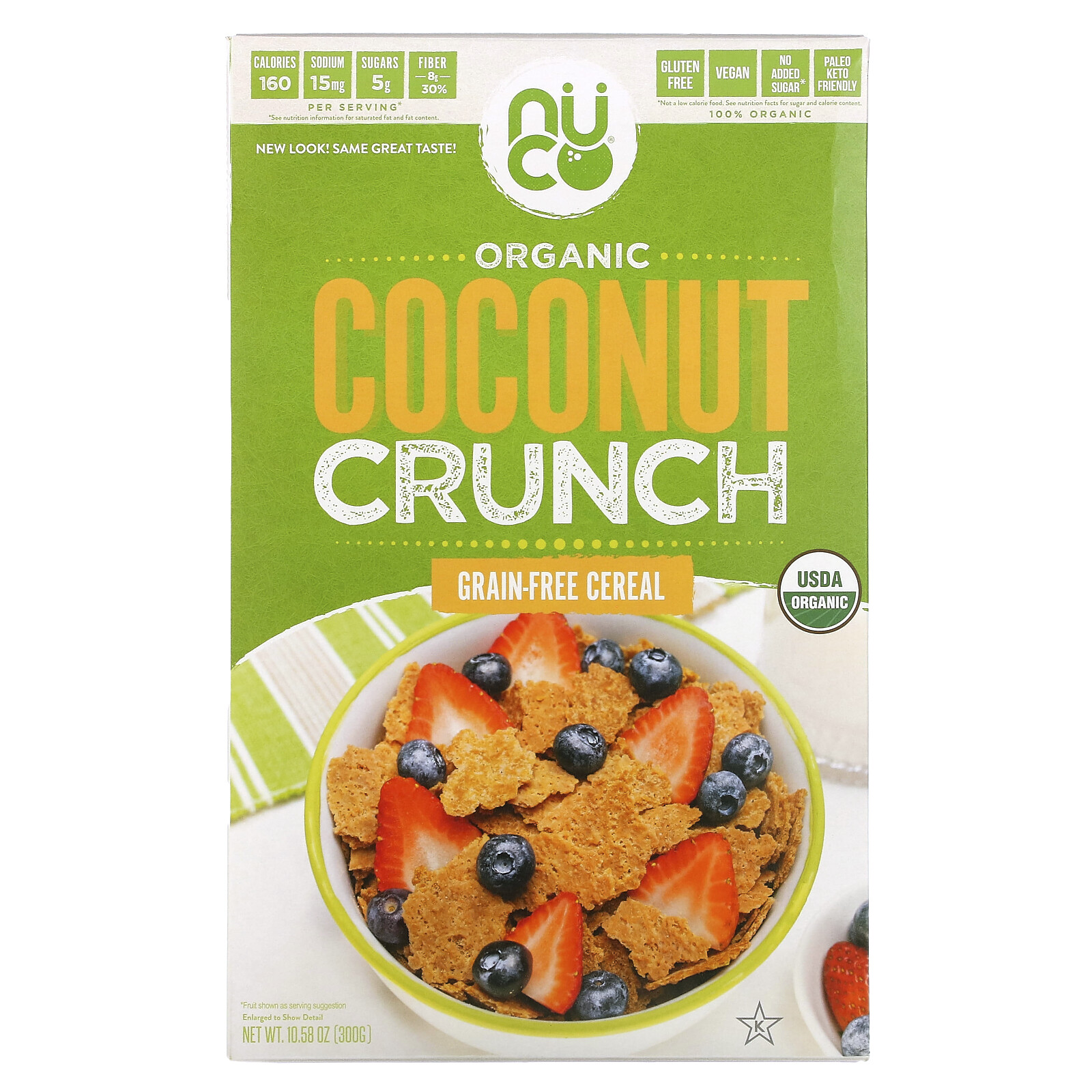 Organic Coconut Crunch беззерновые хлопья 1058 унций 300 г 2390₽