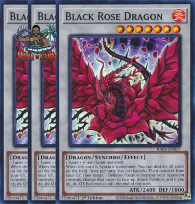 Black Rose Dragon Yu-Gi-Oh! Card - RA04-EN057 Secret Rare 1st Edition From Quarter Century Bonanza Set