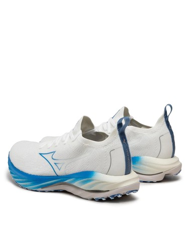 Mizuno Wave Neo Wind J1GC227801 Sneaker Men's White Blue Running Shoes DWA670 - Picture 3 of 45