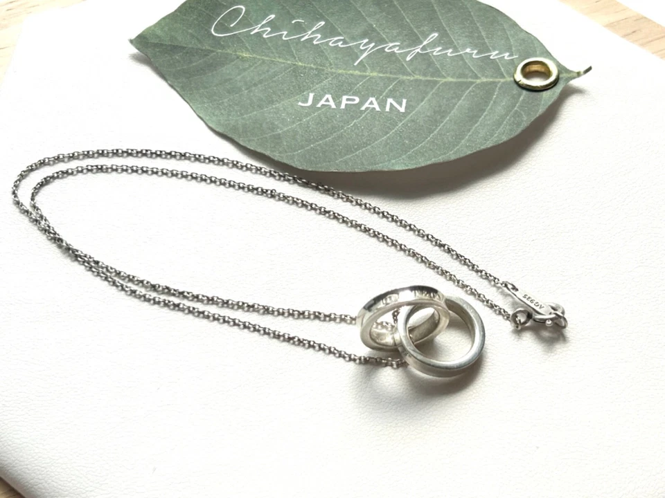 Autentico TIFFANY & Co. Collana con ciondolo cerchi ad incastro 1837 in argen... - Immagine 3 di 4