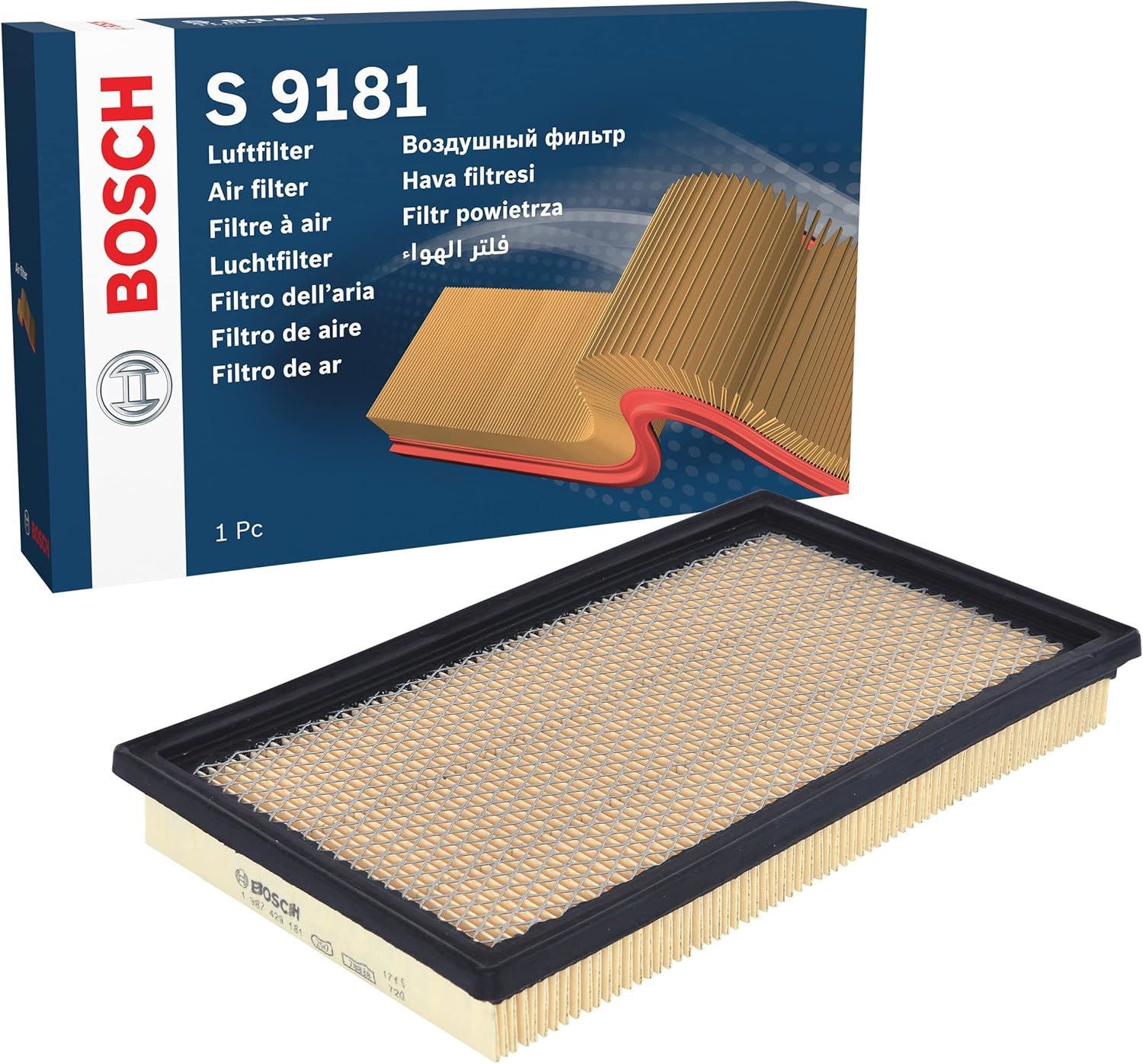 1 987 429 181 Air Filter Insert 32mm Height Fits Mini Mini Convertible BMW Bosch - Image 10