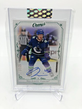 2020-21 Upper Deck Clear Cut Champs Green Rookie Autograph Olli Juolevi 17/25