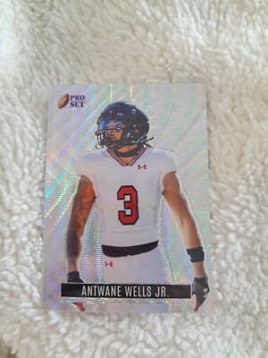 Antwane Wells Jr  2 Of 7  2023 LEAF PRO SET METAL  RC SILVER PULSAR 