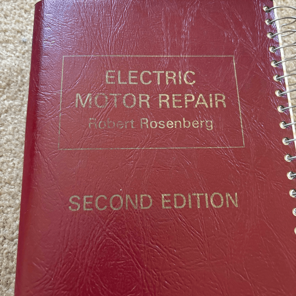 Electric Motor Repair Robert Rosenberg Second Edition Spiral Bound Book