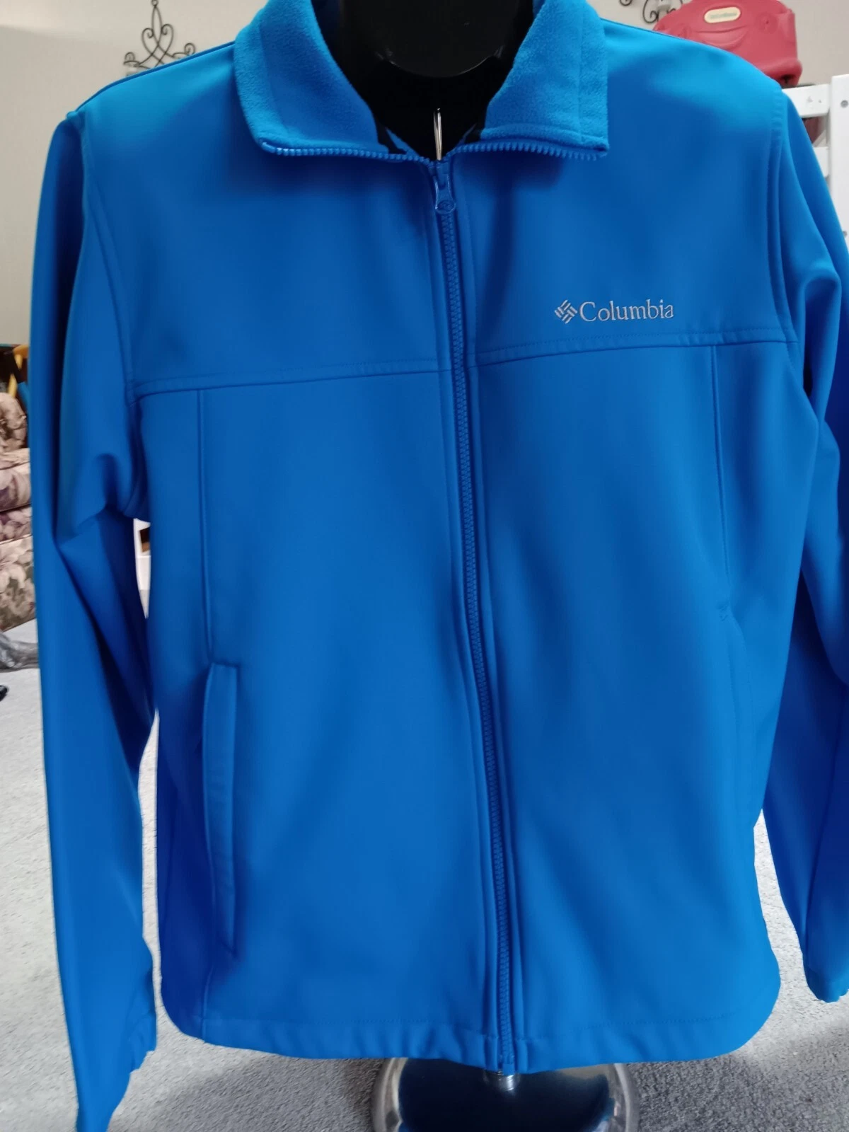 Mens Columbia Softshell Jacket Size Medium Blue 1728011