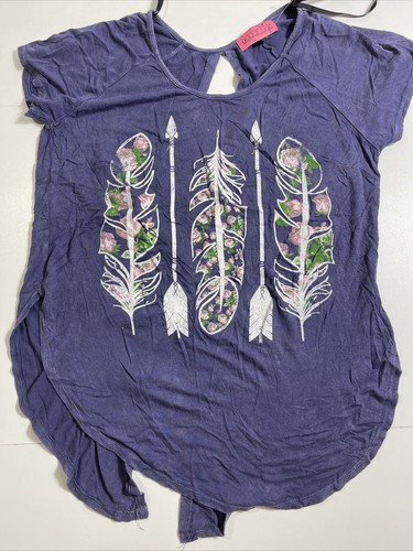 Sugar High Feather T-Shirt Purple size Medium - 第 1/9 張圖片