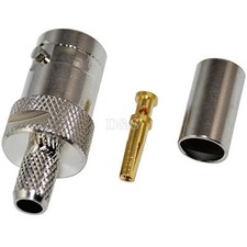 BNC female crimp straight for RG58 RG142 RG400 RFC195 RF Coax Adapter connector