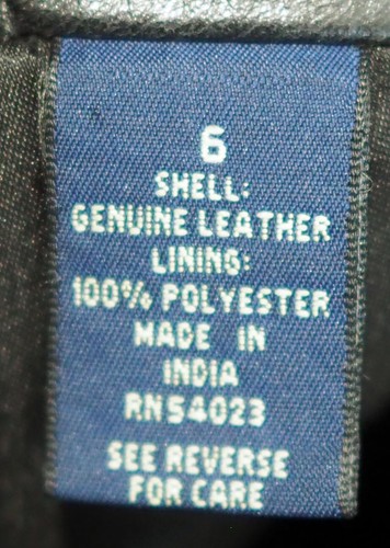 Pantalones de cuero GAP 6 de colección negros originales calce recto tiro alto Y2K años 90 2000 - Imagen 4 de 5