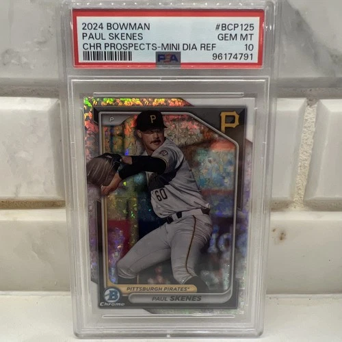 2024 Bowman Chrome Prospects Paul Skenes #BCP-125 Mini Diamond Refractor PSA 10