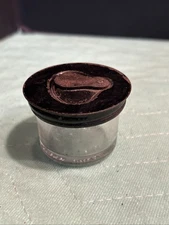 Antique Tannewitz Grand Rapids School Desk Glass Ink Well