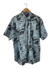 Supreme 17SS Thrasher Boyfriend S S Shirt L Cotton Blue All over Pattern