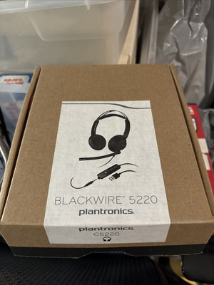 Plantronics Blackwire C5220 Black/Red On the Ear Headsets