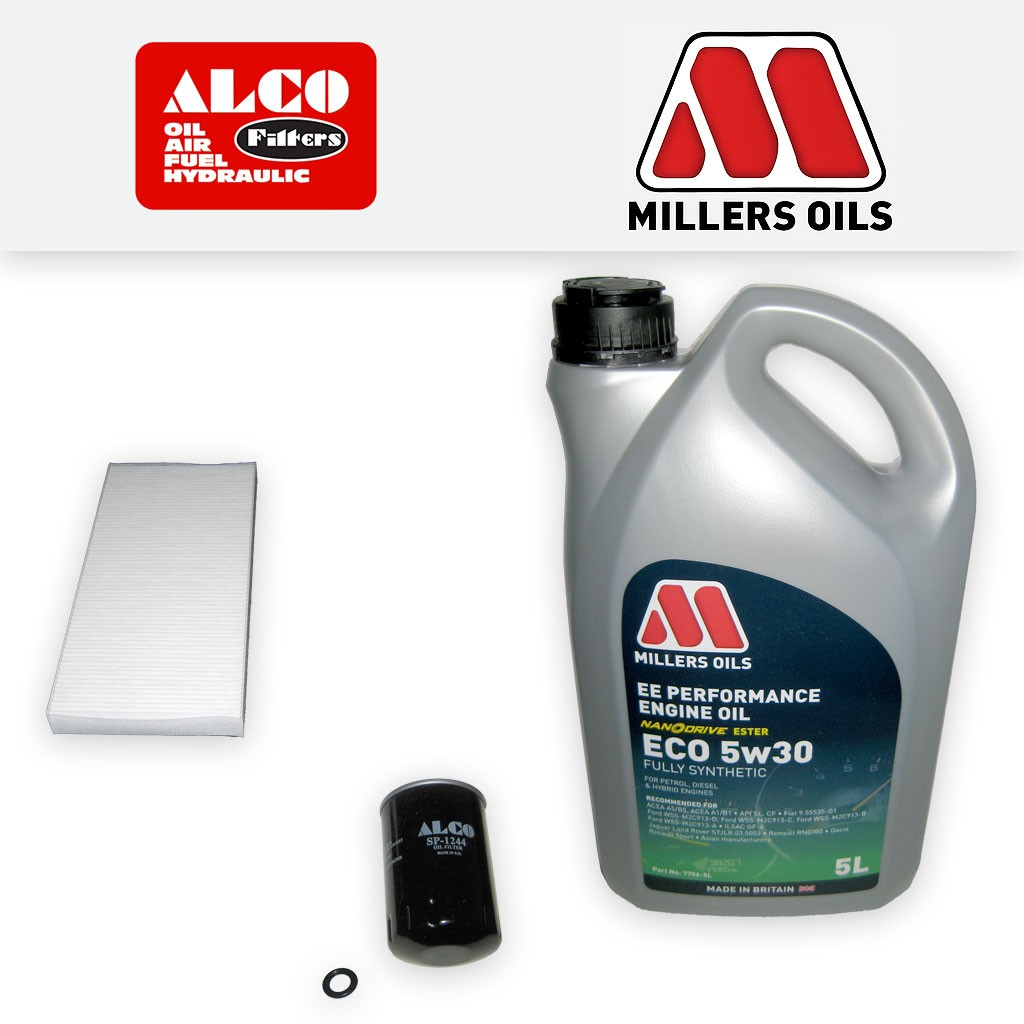 SERVICE KIT for FORD TRANSIT CONNECT 1.8 OIL CABIN FILTERS +EE OIL (2002-2013)