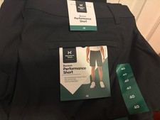 Member's Mark Mens Size 40 Black Benton Performance Shorts - NWT