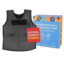 Weighted Compression Vest for Kids   Adjustable Sensory Vest with Removable W...