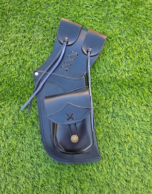 Handmade Leather Belt Archery Quiver with Pouches   Hip Arrow Holder