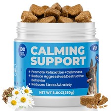 Calming Chews for Dog,Dog Calming Chews Anxiety Stress Relief Treat with Mela...