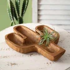 Colonial Tin Works Cactus Dough Bowl, 2-inch Height, Home, Home Décor