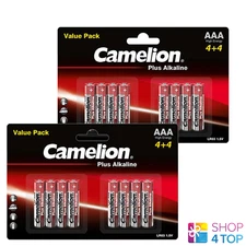 16 Camelion AAA Plus Alkaline Batteries Lr03 Mn2400 Am4 E92 1.5v 8bl Exp 2026