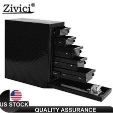 7.75x18x18.75 Aluminum Wheel Well Tool Box With 5 Drawers