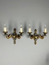French Pair Of Empire Antique Wall Lights, Rewired (SA1148530)