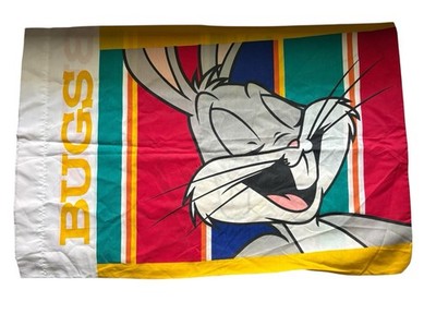 Looney Tunes Bugs Bunny Single Pillow Case VTG 1997 Warner Brothers