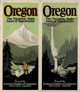 EARLY 1900s Cover Artist Signed "OREGON PHOTO TRAVEL BROCHURE" VG Nice & Early