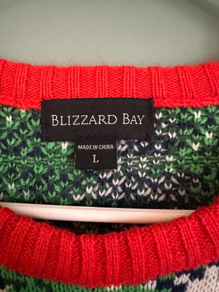 Suéter Para Hombre Blizzard Bay Cuello Redondo Feo Navidad Talla Grande Reno Rojo Verde Foto 3 de 4