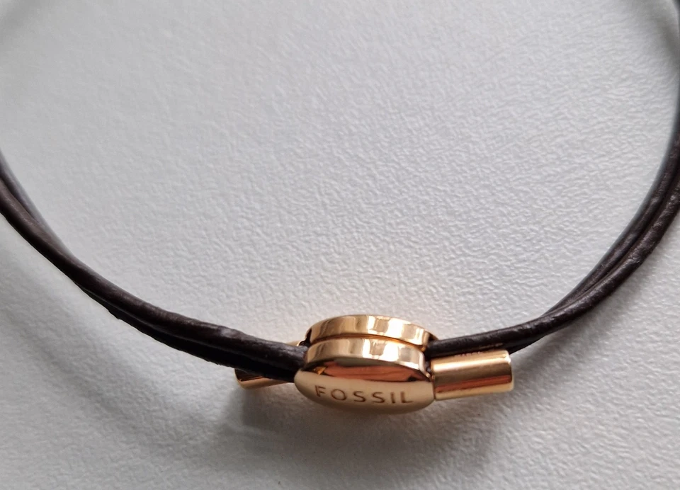 Fossil Leder Armband braun rosegold - NEU - NP 39,00 € - Bild 4 von 4