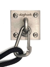 Canine Hitch- Secure Dog Leash Parking Indoor- Outdoor Wall Hook with EZ Clip...
