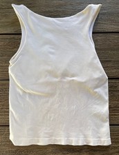 Free People Intimately White Sleeveless Tank Top/Camisole Small , label is M/L