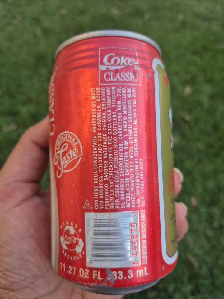 Puerto Rico Coca Cola 1993 Juegos Olímpicos Centroamericanos/Caribe lata de oro rara Foto 4 de 4