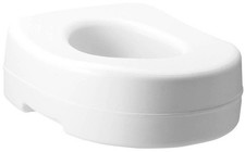 Carex Raised Toilet Seat 5 In Height 300 lbs. Weight Capacity 5x15x16 In White 1
