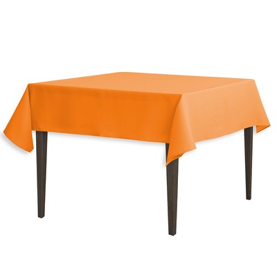 LinenTablecloth 54-Inch Square Polyester Tablecloth Pumpkin, Orange