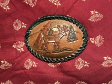 Vintage Leather Buckle Made In USA, C.1975